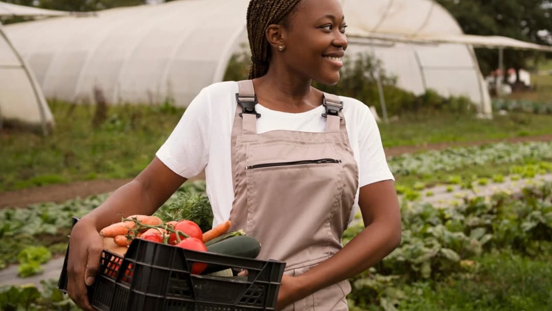 lady on a farm